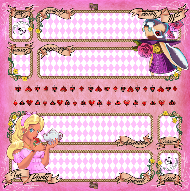Tea Party Two Player Stitched Edge Playmat
