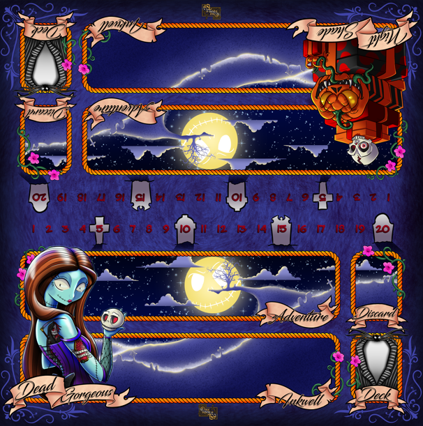Dead Gorgeous Two Player Stitched Edge Playmat