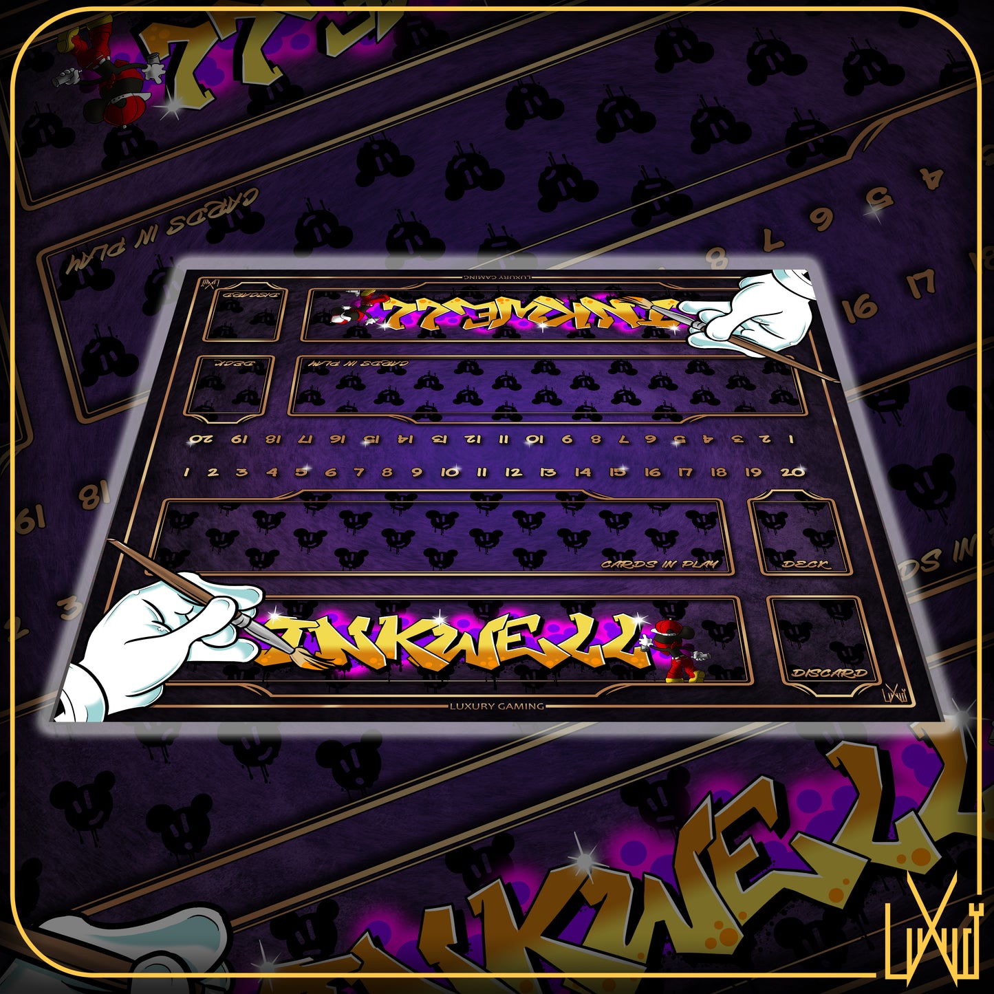 Lorcana Inkwell Graffiti Two Player Cloth Play Mat