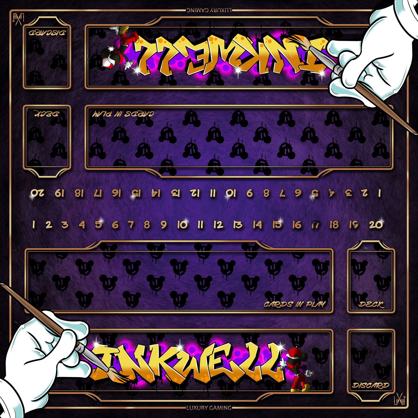 Lorcana Inkwell Graffiti Two Player Cloth Play Mat