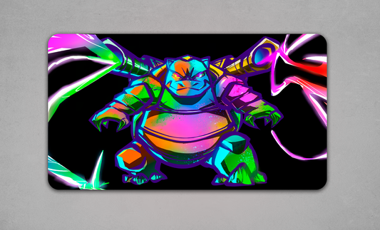 Neon WATER (Blastoise) Pokémon TCG Playmat – Limited Edition