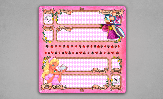 Tea Party Lorcana Two-Player Cloth Playmat – Alice in Wonderland Design