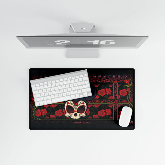 Sugar Skull Rose Rubber Mat