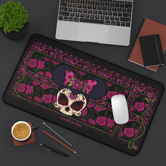 Sugar Skull Pink Rubber Mat