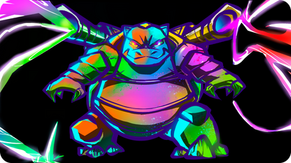 Neon WATER (Blastoise) Pokémon TCG Playmat – Limited Edition
