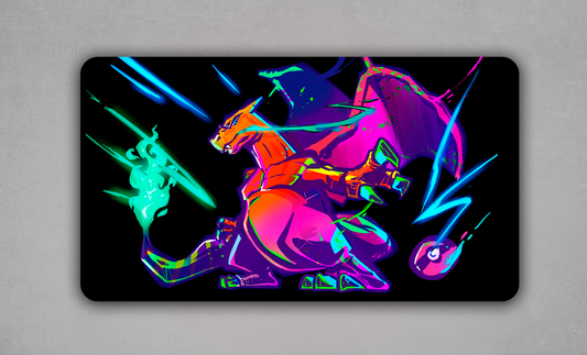 Neon FIRE (Charizard) Pokémon TCG Playmat – Limited Edition