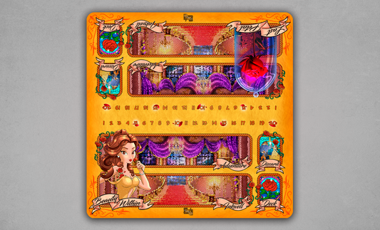 Beauty Within Lorcana Two-Player Cloth Playmat – Belle and The Rose Design