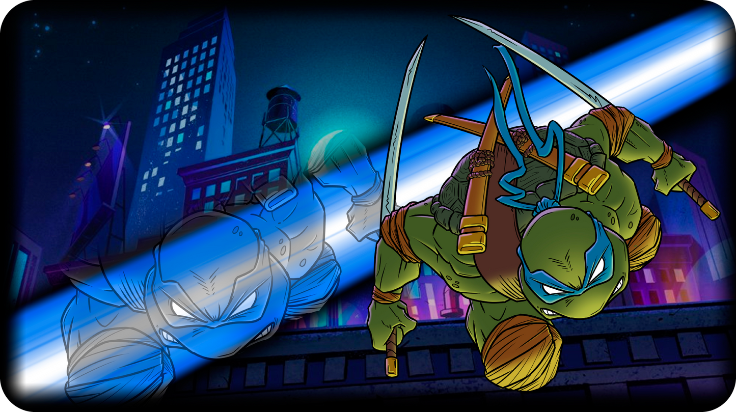 Leonardo One-Player Playmat – The Blade of Discipline – Half-Shell Heroes Collection