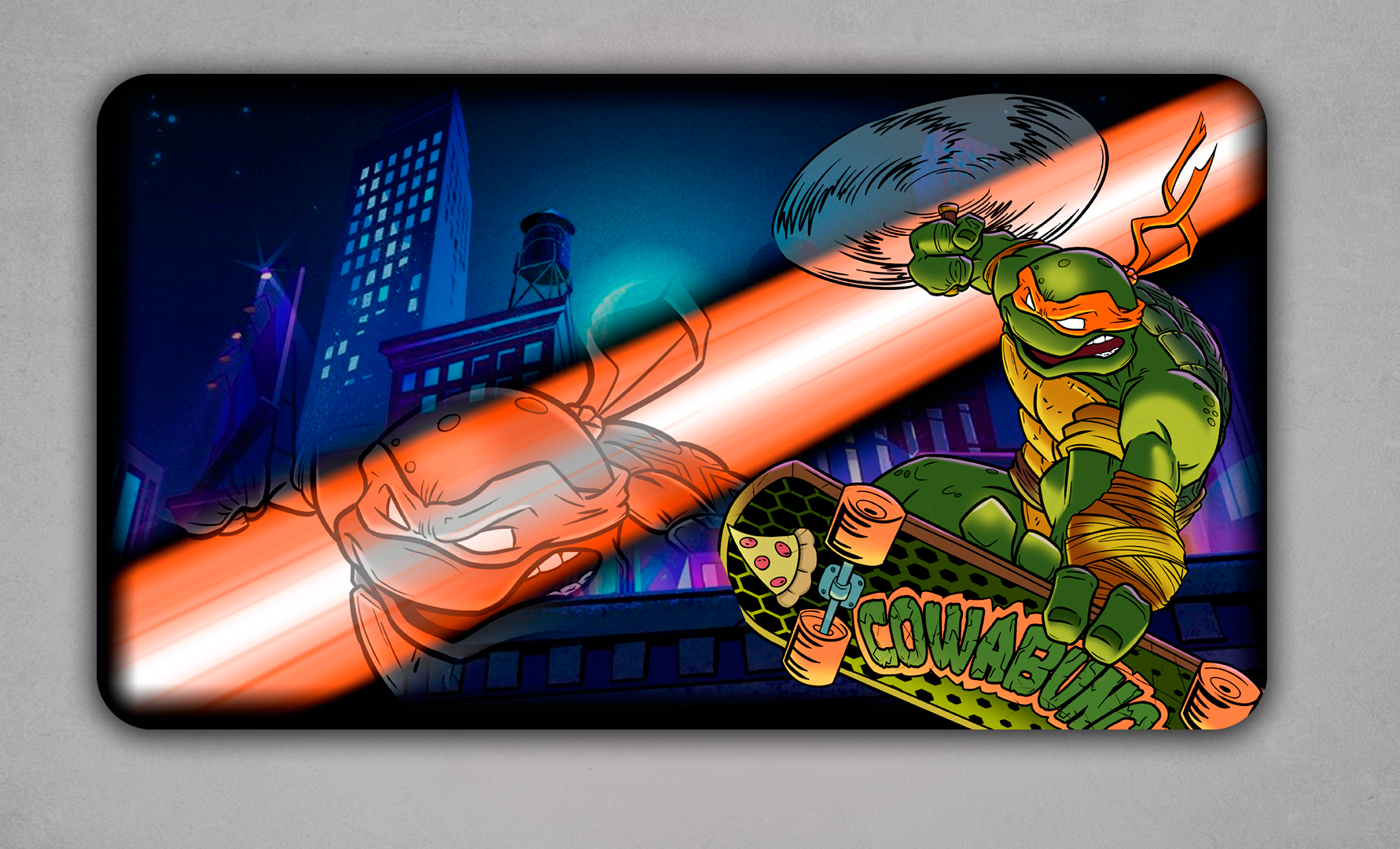 Michelangelo One-Player Playmat – Cowabunga Skater – Half-Shell Heroes Collection