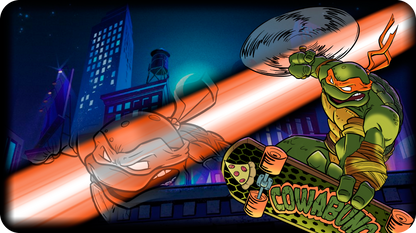 Michelangelo One-Player Playmat – Cowabunga Skater – Half-Shell Heroes Collection 