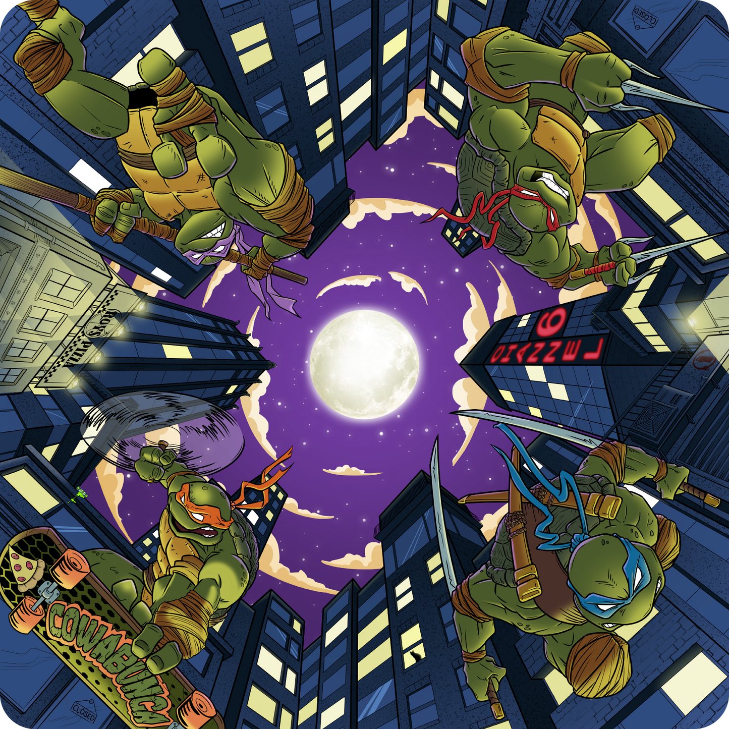 Moonlight Mayhem Two-Player Playmat – Half-Shell Heroes Collection