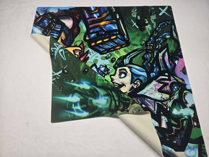 Riftbound: Fracture Point Two-Player Playmat – Neon Rival Clash – Riftbound TCG